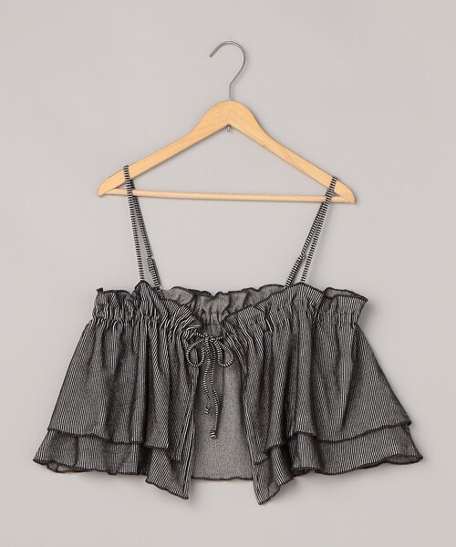 coen(コーエン)の「配色リブキャミソールセット(Tシャツ/カットソー・レディース・ナチュラル/ライトブルー/ブラック・M/L)」の11枚目の写真