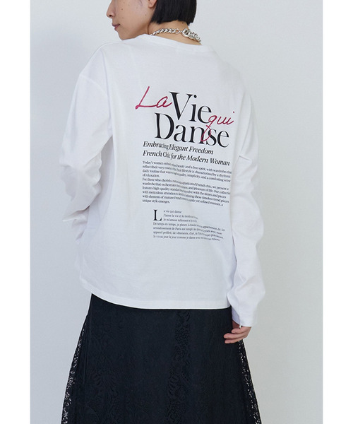 1er Arrondissement（プルミエアロンディスモン）の「バックプリントロングTシャツ（Tシャツ/カットソー・レディース・ブラック系その他3/オフホワイト・FREE）」の3枚目の写真