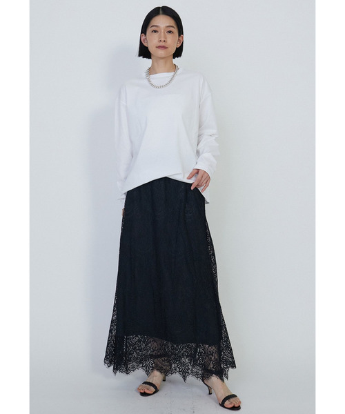 1er Arrondissement（プルミエアロンディスモン）の「バックプリントロングTシャツ（Tシャツ/カットソー・レディース・ブラック系その他3/オフホワイト・FREE）」の5枚目の写真