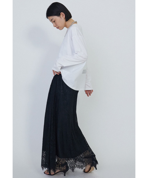 1er Arrondissement（プルミエアロンディスモン）の「バックプリントロングTシャツ（Tシャツ/カットソー・レディース・ブラック系その他3/オフホワイト・FREE）」の6枚目の写真