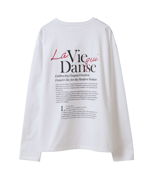 1er Arrondissement（プルミエアロンディスモン）の「バックプリントロングTシャツ（Tシャツ/カットソー・レディース・ブラック系その他3/オフホワイト・FREE）」の9枚目の写真