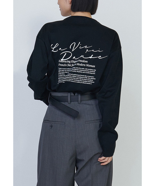 1er Arrondissement（プルミエアロンディスモン）の「バックプリントロングTシャツ（Tシャツ/カットソー・レディース・ブラック系その他3/オフホワイト・FREE）」の15枚目の写真