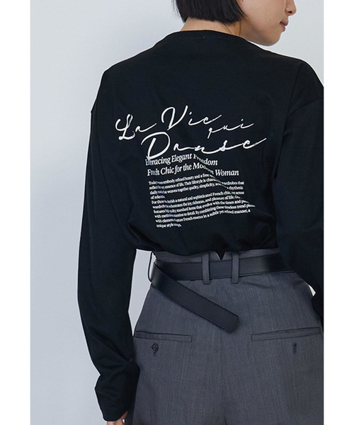 1er Arrondissement（プルミエアロンディスモン）の「バックプリントロングTシャツ（Tシャツ/カットソー・レディース・ブラック系その他3/オフホワイト・FREE）」の20枚目の写真