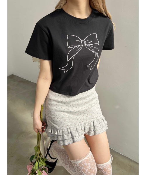 PHILLY(フィリー)の「【プチプラ\2199★】ビッグリボン刺繍Tシャツ(Tシャツ/カットソー・レディース・ブラック/ホワイト/ピンク・FREE)」の10枚目の写真