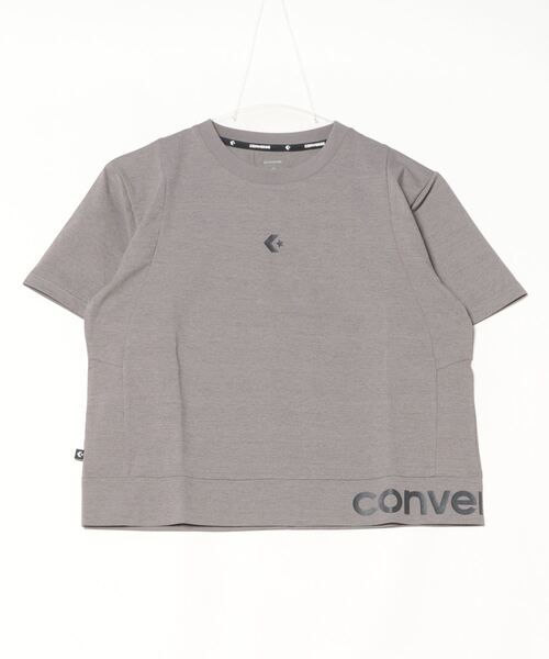 CONVERSE（コンバース）の「コンバース  CNTR ロゴ ドライ S/S Tシャツ（Tシャツ/カットソー・レディース・グレー/ホワイト/ネイビー・M/L）」の3枚目の写真