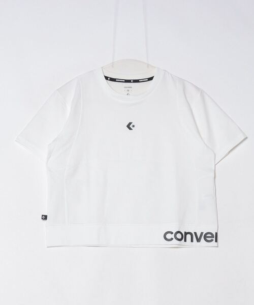 CONVERSE（コンバース）の「コンバース  CNTR ロゴ ドライ S/S Tシャツ（Tシャツ/カットソー・レディース・グレー/ホワイト/ネイビー・M/L）」の2枚目の写真