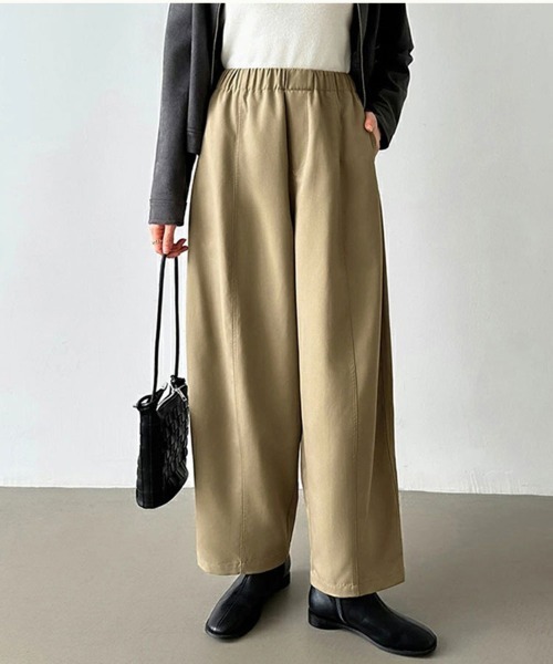 SallyLunn(サリーラン)の「ゆるワイドパンツ(その他パンツ・レディース・ベージュ/グレー/ブラック・MEDIUM/LARGE)」の3枚目の写真