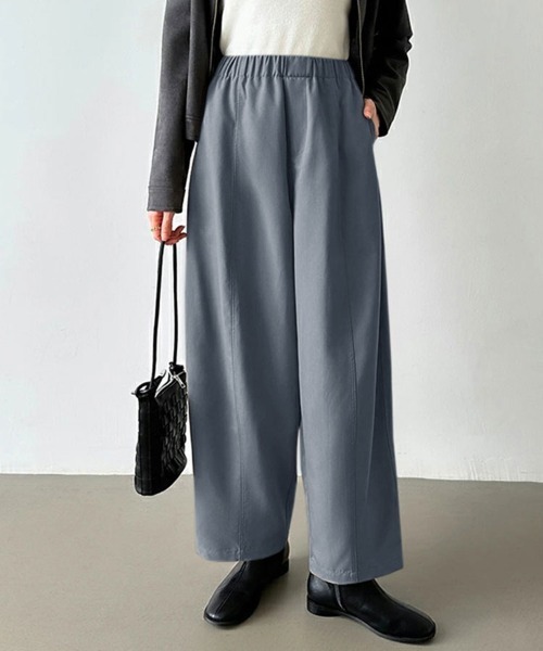 SallyLunn(サリーラン)の「ゆるワイドパンツ(その他パンツ・レディース・ベージュ/グレー/ブラック・MEDIUM/LARGE)」の2枚目の写真