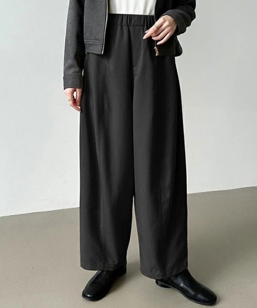 SallyLunn(サリーラン)の「ゆるワイドパンツ(その他パンツ・レディース・ベージュ/グレー/ブラック・MEDIUM/LARGE)」の1枚目の写真