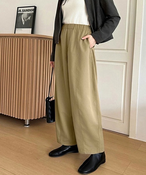 SallyLunn(サリーラン)の「ゆるワイドパンツ(その他パンツ・レディース・ベージュ/グレー/ブラック・MEDIUM/LARGE)」の5枚目の写真