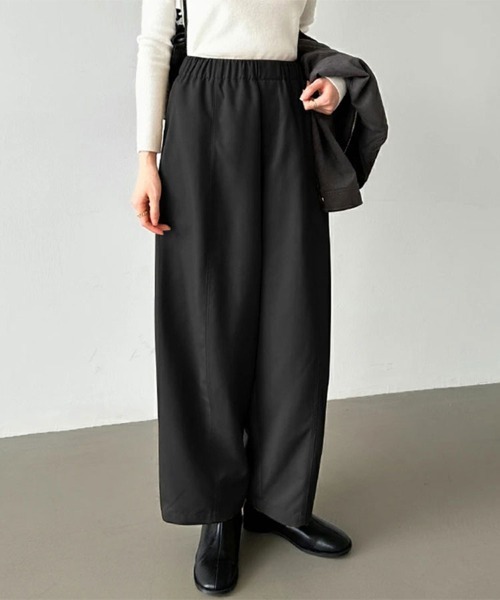 SallyLunn(サリーラン)の「ゆるワイドパンツ(その他パンツ・レディース・ベージュ/グレー/ブラック・MEDIUM/LARGE)」の6枚目の写真