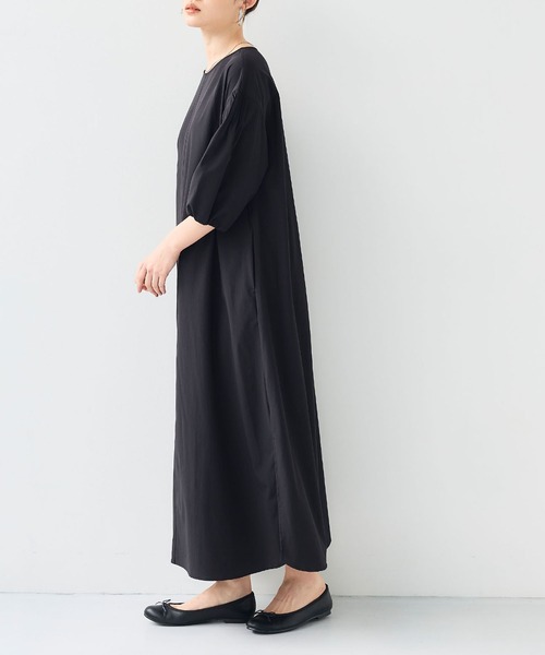 CROSS FUNCTION（クロスファンクション）の「《撥水 / UV》ハジクション バルーンスリーブワンピース【CF/クロスファンクション】（ワンピース・レディース・ライトベージュ/ブラック/グレー・L/M）」の8枚目の写真