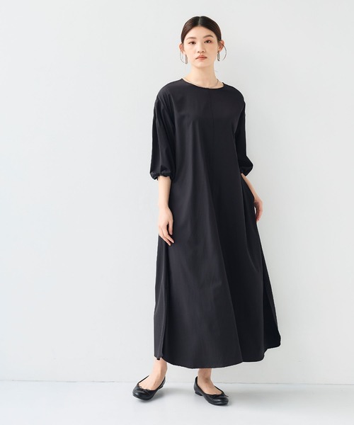 CROSS FUNCTION（クロスファンクション）の「《撥水 / UV》ハジクション バルーンスリーブワンピース【CF/クロスファンクション】（ワンピース・レディース・ライトベージュ/ブラック/グレー・L/M）」の9枚目の写真