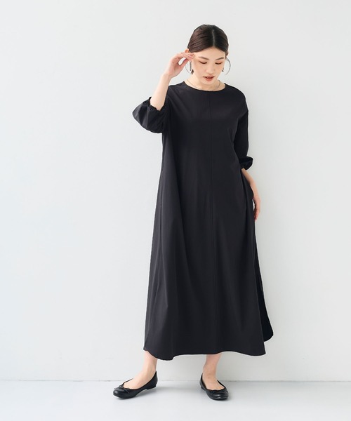 CROSS FUNCTION（クロスファンクション）の「《撥水 / UV》ハジクション バルーンスリーブワンピース【CF/クロスファンクション】（ワンピース・レディース・ライトベージュ/ブラック/グレー・L/M）」の10枚目の写真