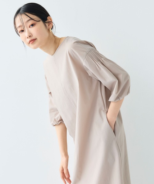 CROSS FUNCTION（クロスファンクション）の「《撥水 / UV》ハジクション バルーンスリーブワンピース【CF/クロスファンクション】（ワンピース・レディース・ライトベージュ/ブラック/グレー・L/M）」の16枚目の写真