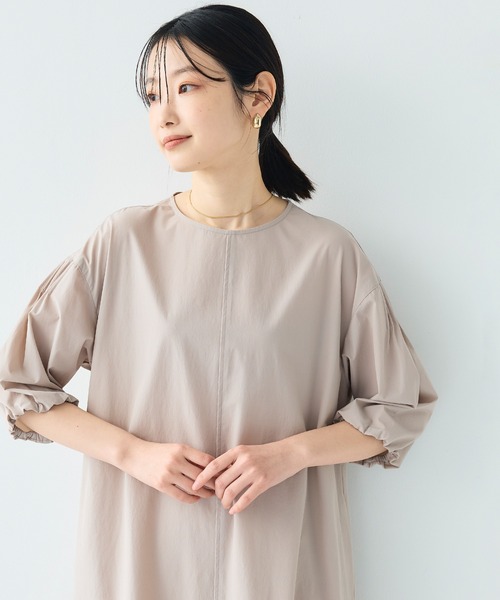 CROSS FUNCTION（クロスファンクション）の「《撥水 / UV》ハジクション バルーンスリーブワンピース【CF/クロスファンクション】（ワンピース・レディース・ライトベージュ/ブラック/グレー・L/M）」の17枚目の写真