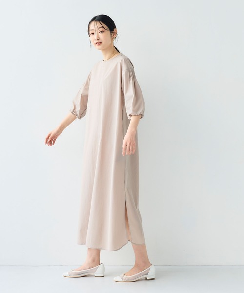 CROSS FUNCTION（クロスファンクション）の「《撥水 / UV》ハジクション バルーンスリーブワンピース【CF/クロスファンクション】（ワンピース・レディース・ライトベージュ/ブラック/グレー・L/M）」の13枚目の写真