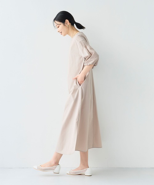 CROSS FUNCTION（クロスファンクション）の「《撥水 / UV》ハジクション バルーンスリーブワンピース【CF/クロスファンクション】（ワンピース・レディース・ライトベージュ/ブラック/グレー・L/M）」の14枚目の写真