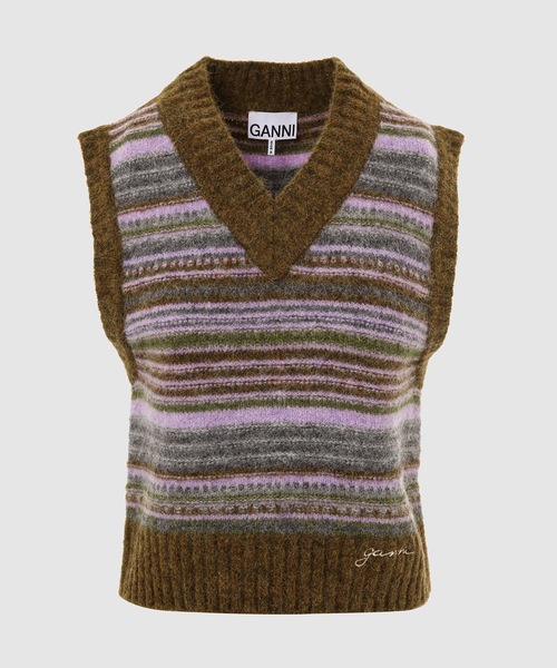 GANNI モヘヤニットベスト GANNI（ガニー）の「GANNI/ガニー LIGHT MOHAIR KNIT VEST / K2307