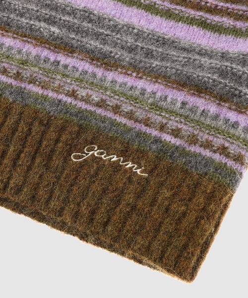 GANNI(ガニー)の「Soft Wool Stripe Vest(ベスト・レディース・オリーブ系・S/M)」の5枚目の写真