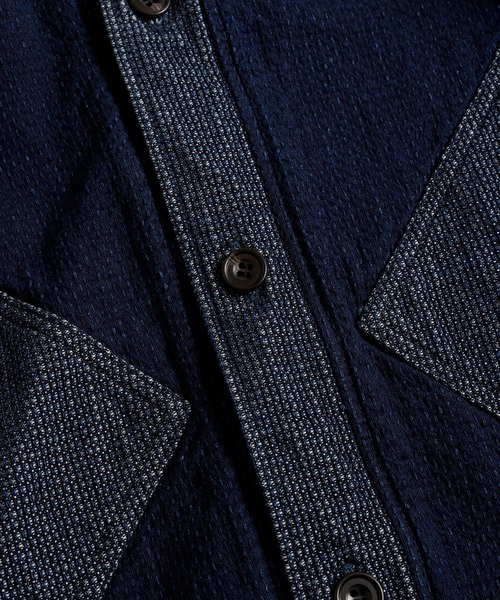 FDMTL（ファンダメンタル）の「FDMTL/ファンダメンタル/DIAMOND SHORT CARDIGAN RINSE（カーディガン/ボレロ・メンズ・インディゴブルー・2/3/4）」の3枚目の写真