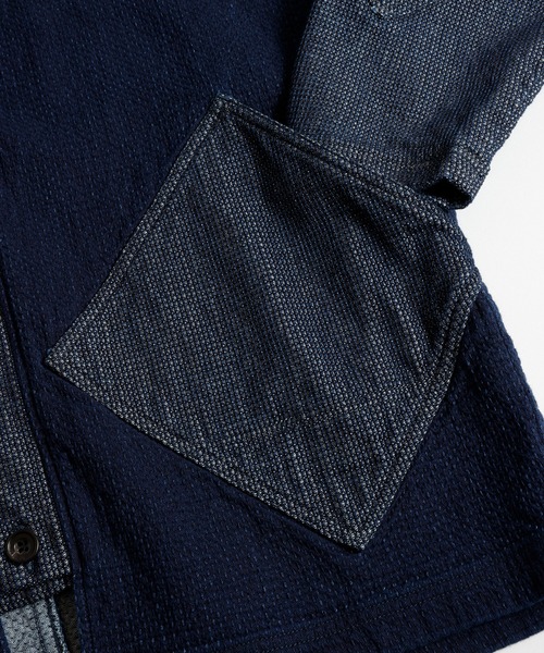 FDMTL（ファンダメンタル）の「FDMTL/ファンダメンタル/DIAMOND SHORT CARDIGAN RINSE（カーディガン/ボレロ・メンズ・インディゴブルー・2/3/4）」の4枚目の写真