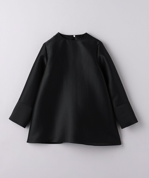 M・fil エムフィルギャザーショルダーケープブラウス黒38