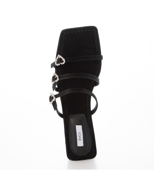 EVOL(イーボル)の「【クッション入り・柔らかい】ハートフラットサンダル IY5739(サンダル・レディース・ブラック/ピンク/シルバー・LL/S/M/L)」の7枚目の写真