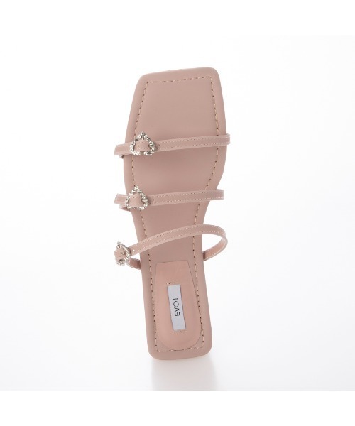 EVOL(イーボル)の「【クッション入り・柔らかい】ハートフラットサンダル IY5739(サンダル・レディース・ブラック/ピンク/シルバー・LL/S/M/L)」の12枚目の写真