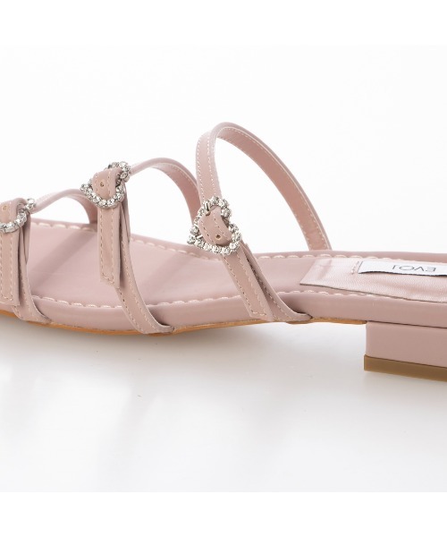 EVOL(イーボル)の「【クッション入り・柔らかい】ハートフラットサンダル IY5739(サンダル・レディース・ブラック/ピンク/シルバー・LL/S/M/L)」の13枚目の写真