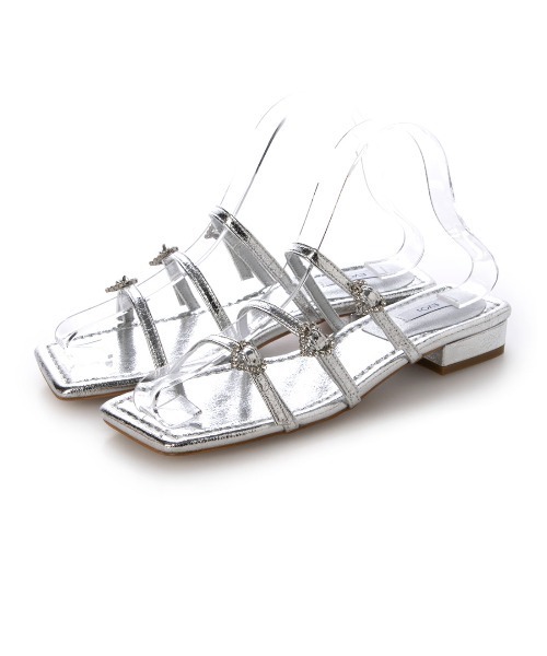 EVOL(イーボル)の「【クッション入り・柔らかい】ハートフラットサンダル IY5739(サンダル・レディース・ブラック/ピンク/シルバー・LL/S/M/L)」の14枚目の写真