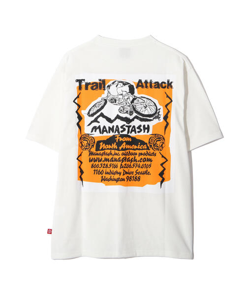 MANASTASH(マナスタッシュ)の「MANASTASH/マナスタッシュ/RE:POLY TEE TRAIL ATTACK(Tシャツ/カットソー・メンズ・ブラック/ホワイト/ブルー・XL/L/M/S)」の9枚目の写真
