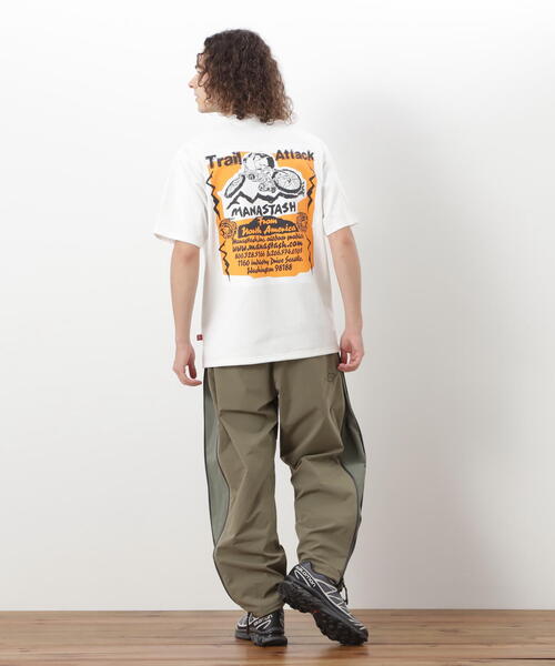 MANASTASH(マナスタッシュ)の「MANASTASH/マナスタッシュ/RE:POLY TEE TRAIL ATTACK(Tシャツ/カットソー・メンズ・ブラック/ホワイト/ブルー・XL/L/M/S)」の16枚目の写真