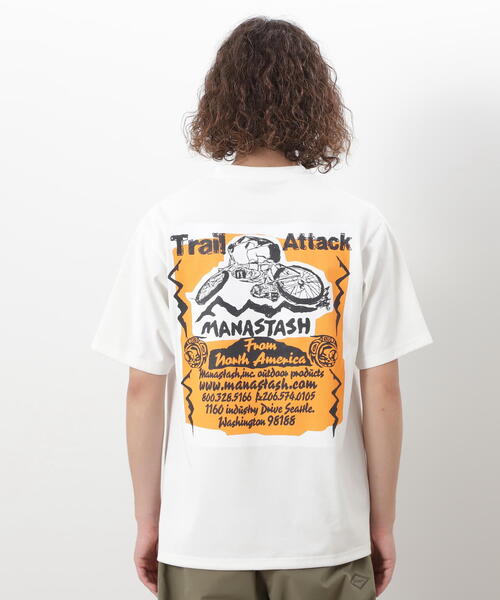 MANASTASH(マナスタッシュ)の「MANASTASH/マナスタッシュ/RE:POLY TEE TRAIL ATTACK(Tシャツ/カットソー・メンズ・ブラック/ホワイト/ブルー・XL/L/M/S)」の19枚目の写真