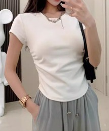 SPIGA | 脇ｷﾞｬｻﾞｰﾌﾚﾝﾁTｼｬﾂ(Tシャツ/カットソー)