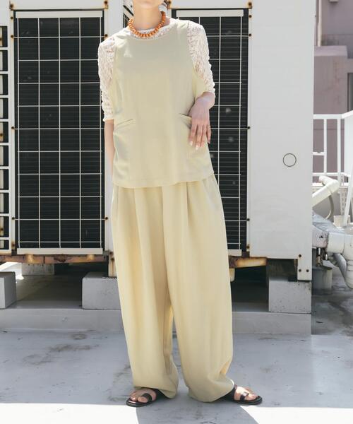 KBF（ケイビーエフ）の「バックオープンベストセットアップ（セットアップ・レディース・ブラウン/ベージュ/ブラック・ONE）」の5枚目の写真