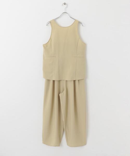 KBF（ケイビーエフ）の「バックオープンベストセットアップ（セットアップ・レディース・ブラウン/ベージュ/ブラック・ONE）」の10枚目の写真