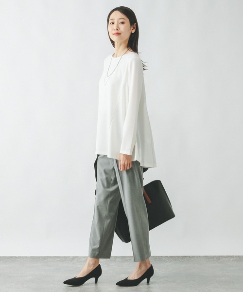 セール】なめらかタッチテントライン長袖/289391(Tシャツ/カットソー セール】なめらかタッチテントライン長袖/289391(Tシャツ/カットソー
