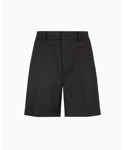 EMPORIO ARMANI（エンポリオアルマーニ）の「【エンポリオ アルマーニ】バミューダパンツ ジャカードファブリック オールオーバーレタリング（その他パンツ・メンズ・ブラック系・52/48/46/50）」の5枚目の写真