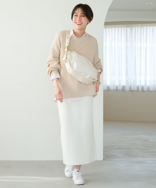Elura（エルーラ）の「リブニットナロースカート＜低身長サイズあり＞/320053（スカート・レディース・ベージュ/ホワイト/ブラック・MEDIUM/LARGE/FREE(S)）」の7枚目の写真