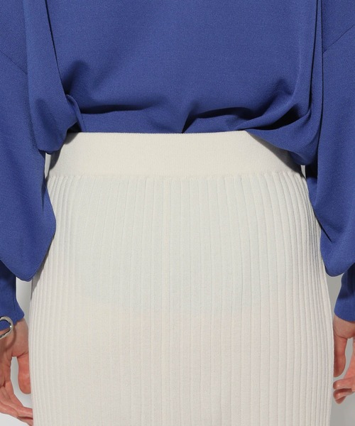 Elura（エルーラ）の「リブニットナロースカート＜低身長サイズあり＞/320053（スカート・レディース・ベージュ/ホワイト/ブラック・MEDIUM/LARGE/FREE(S)）」の18枚目の写真