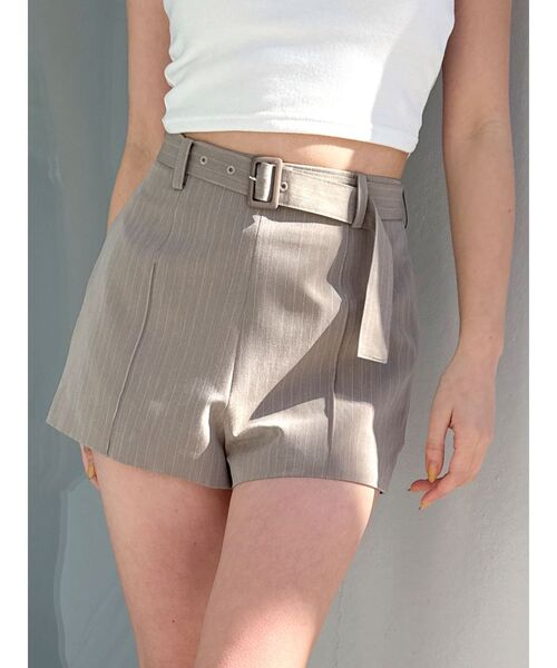 GYDA（ジェイダ）の「ベルト付きハイウエストショートパンツ