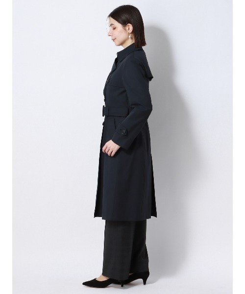 SUIT SQUARE(スーツスクエア)の「ロングトレンチコート 撥水 無地 キルティングライナー付き(トレンチコート・レディース・ベージュ系/ネイビー系・42(13号)/40(11号)/38(9号)/36(7号)/34(5号))」の18枚目の写真