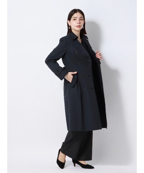 SUIT SQUARE(スーツスクエア)の「ロングトレンチコート 撥水 無地 キルティングライナー付き(トレンチコート・レディース・ベージュ系/ネイビー系・42(13号)/40(11号)/38(9号)/36(7号)/34(5号))」の20枚目の写真