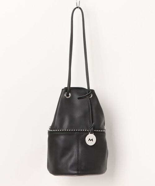 marco masi(マルコマージ)の「【MARCO MASI/マルコ・マージ】巾着 ショルダーバッグ バケツバッグ 本革(ショルダーバッグ・レディース・ブラック/シルバー/チャコールグレー・FREE)」の9枚目の写真