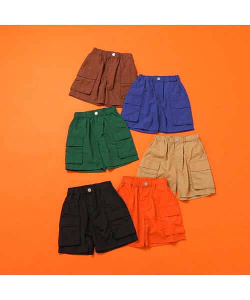 BREEZE(ブリーズ)の「【WEB限定/ジュニア対応】ナイロンアクティブカーゴハーフパンツ(カーゴパンツ・キッズ・ベージュ/ブラック/ロイヤルブルー/オレンジ/ブラウン/グリーン・90/120/130/140/100/150/110)」の14枚目の写真