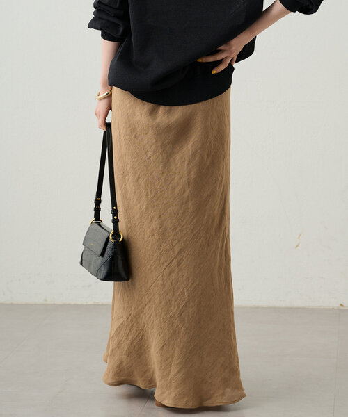 LOUNGEDRESS（ラウンジドレス）の「リネンマーメイドスカート（スカート・レディース・ネイビー/キャメル・SMALL/MEDIUM）」の18枚目の写真