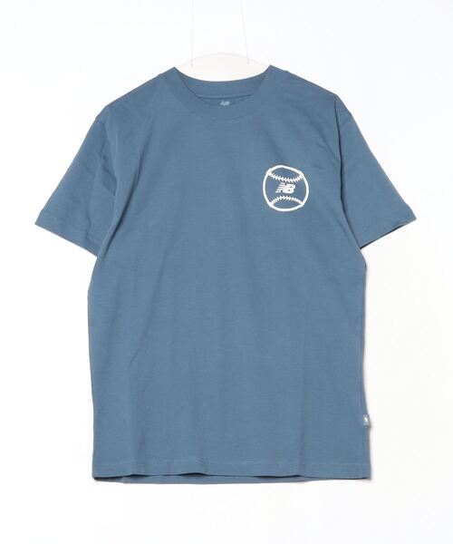 NEW BALANCE(ニューバランス)の「【別注】ニューバランス New Balance スーベニアショップTシャツ_ 限定コラボ(Tシャツ/カットソー・メンズ・ホワイト/ダークブルー・LL/3L/S/M/L)」の1枚目の写真