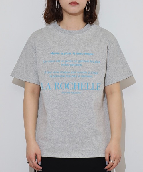 tシャツ hunch USAコットンロゴプリントTシャツ レディース セール】hunch USAコットンロゴプリントTシャツ（Tシャツ