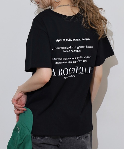 tシャツ hunch USAコットンロゴプリントTシャツ レディース セール】hunch USAコットンロゴプリントTシャツ（Tシャツ